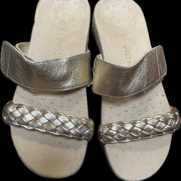 Gold Vionic Sandals - Picture 1 of 2